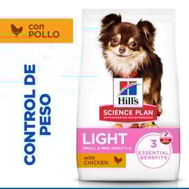 Hill's Science Plan Light Adult Small y Mini Pollo pienso para perros