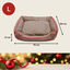 Wonder Christmas Cama Navide&ntilde;a Marr&oacute;n y Roja para perros, , large indicador imagen numero 4