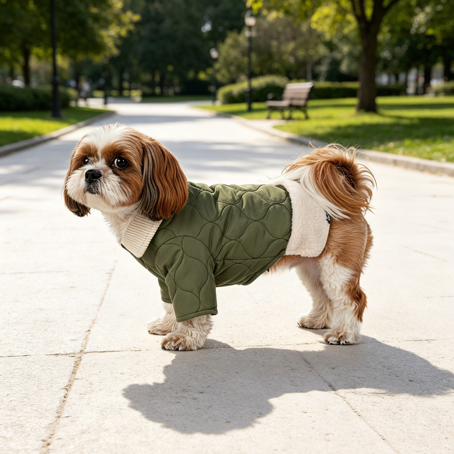 Gotoo Abrigo Acolchado Verde para perros, , large Imagen numero 1