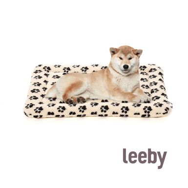 Leeby Colchoneta Suave con Estampado de Huellas para perros