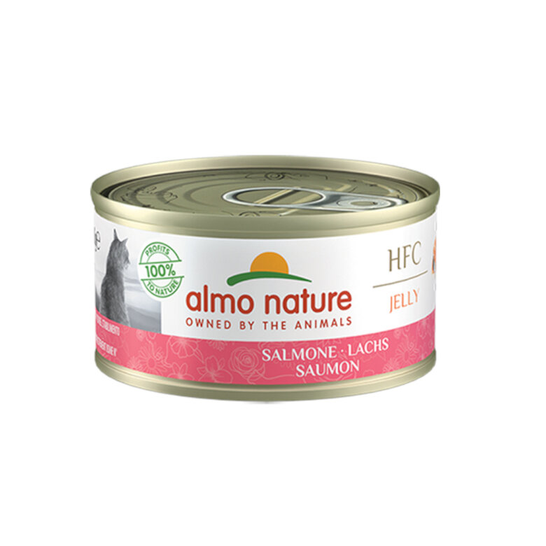 Almo Nature HFC Jelly Salmón en gelatina lata para gatos , , large image number null
