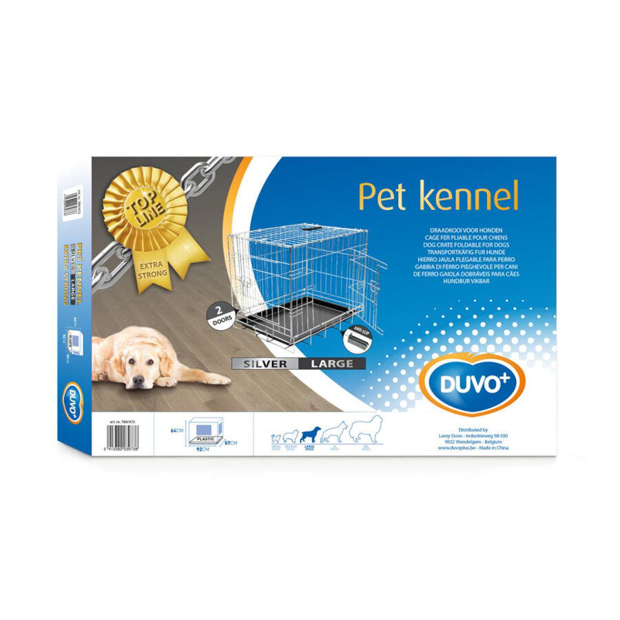 Duvoplus Cromo Jaula de Metal Extra fuerte para perros thumbnail