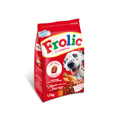 Frolic Complete Buey Zanahoria y cereales pienso para perros