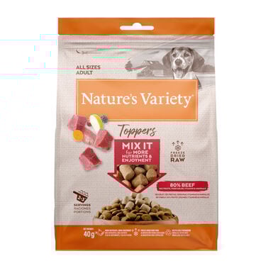 Nature's Variety Toppers Buey Liofilizado para perros