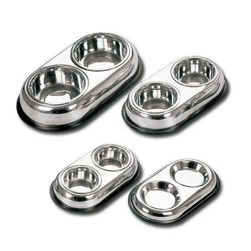TK-Pet comedero mascota acero inoxidable plato doble Imagen numero 1