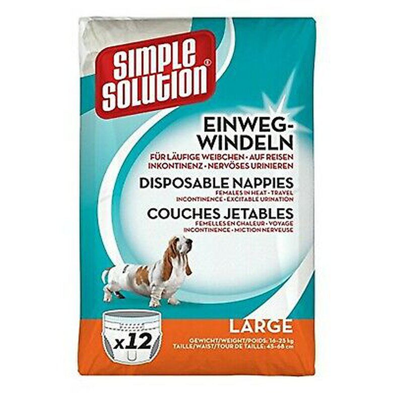 Simple Solution Pañales para perros,  Imagen numero 1 Simple Solution pañales para perros desechables Imagen numero 1