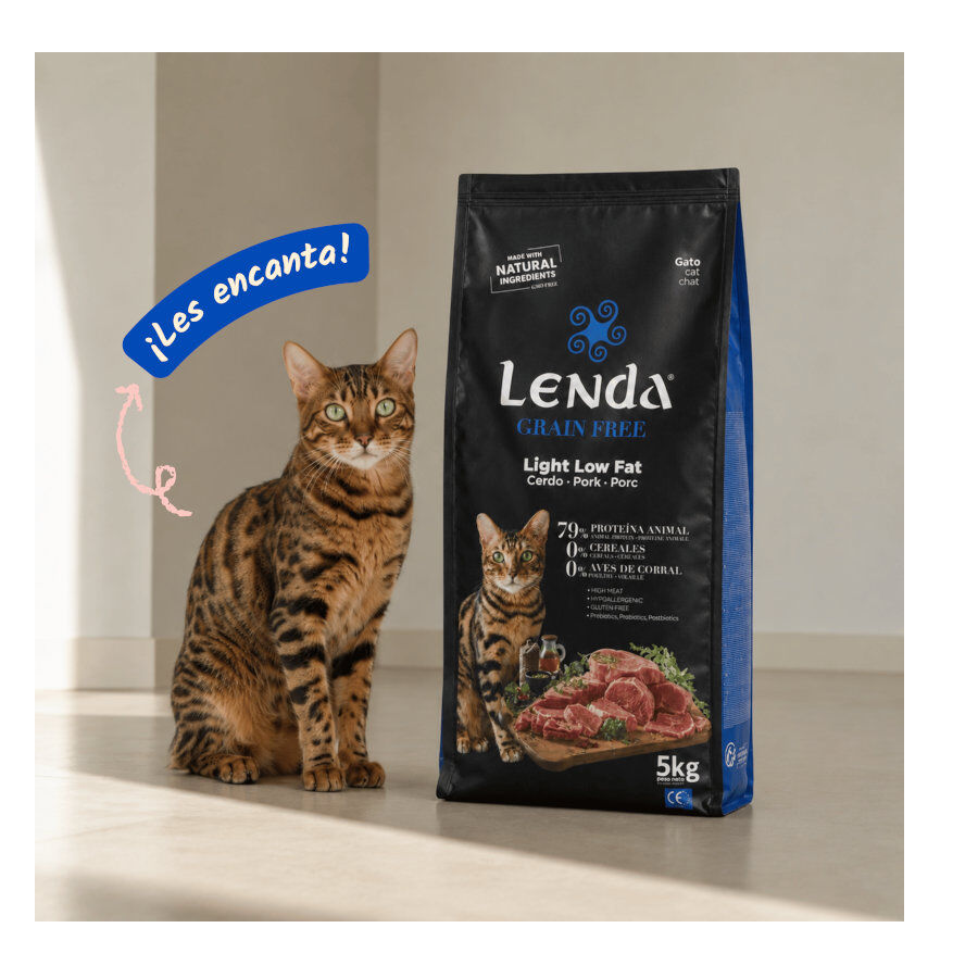 5 Kg Lenda Grain Free Light Conejo y Cerdo pienso para gatos, , large Imagen numero 5