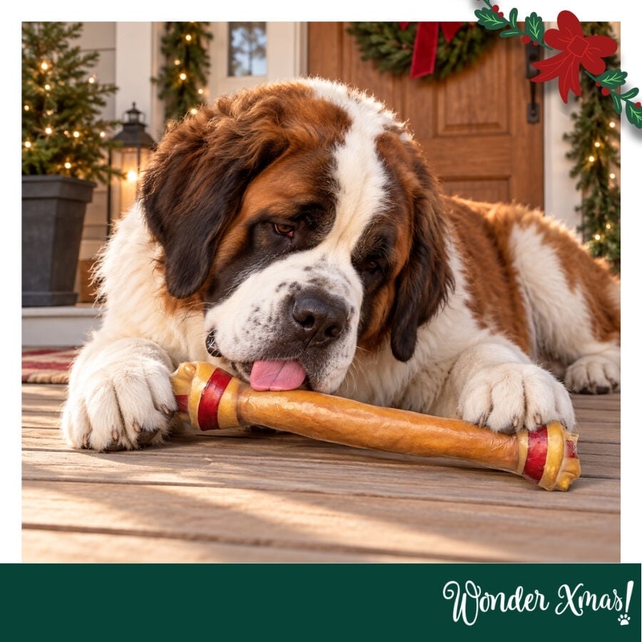 1 ud. Wonder Christmas Hueso Gigante Cuero Prensado Snacks para perros, , large Imagen numero 2