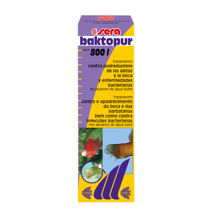 Sera Baktopur Acondicionador Bactericida de Agua para acuarios