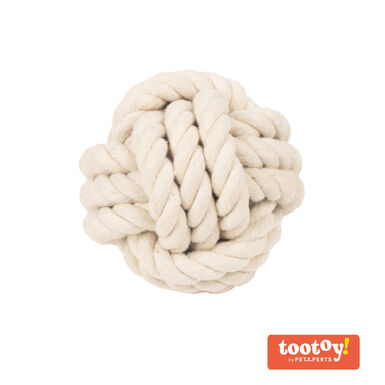 Tootoy! Pull Natural Rope Ball pelota de cuerda para perros