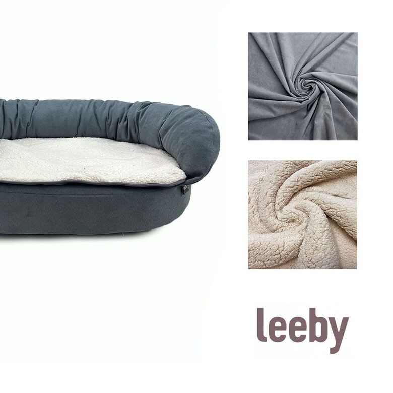 Leeby Sofá Ortopédico Viscoelástico Gris para perros thumbnail