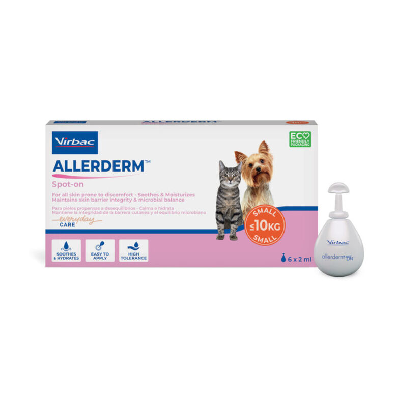 Virbac Allerderm spot on Pipetas dermatológicas para el cuidado de la piel Perros y Gatos. thumbnail