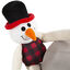 Wonder Christmas Muñeco de Nieve Alargado de peluche navideño para perros, , large indicador imagen numero 2