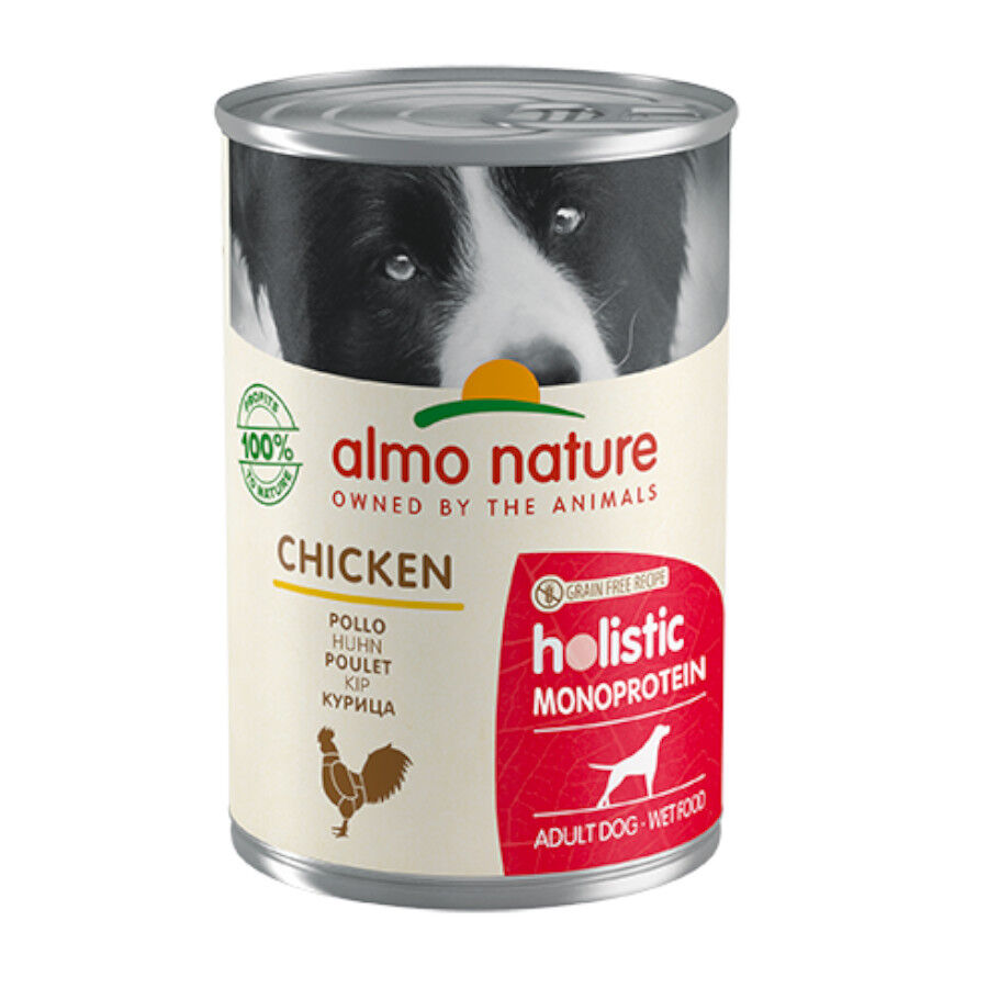 400 g Almo Nature Holistic Monoprotein Pollo lata para perros, , large Imagen numero 1