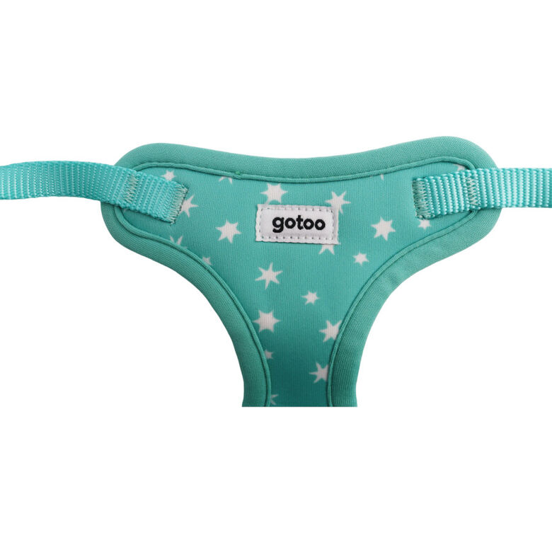 Gotoo Arnés ajustable estampado estrellas verde para cachorros thumbnail