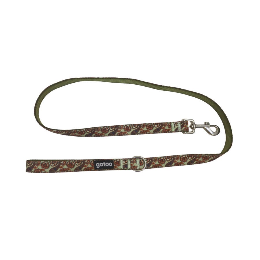 Gotoo Correa estampada cachemira caqui para perros, , large Imagen numero 1