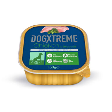 Dogxtreme Adult Mini Pollo y Brócoli tarrina para perros