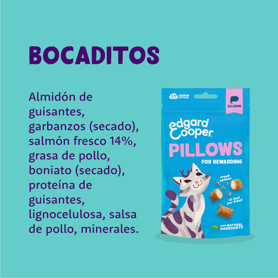 Edgard &amp; Cooper Bocaditos Pillows de salmon para gatos thumbnail