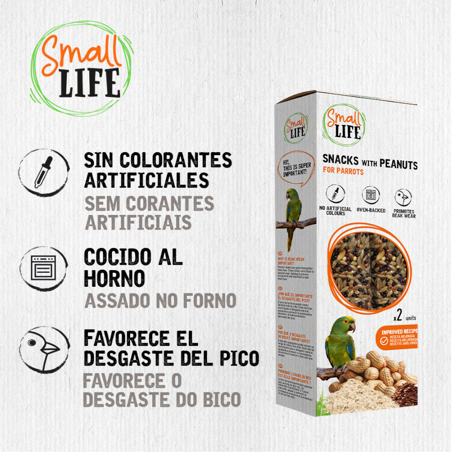 2 barritas Small Life Barritas Snack con cacahuetes para loros, , large Imagen numero 3