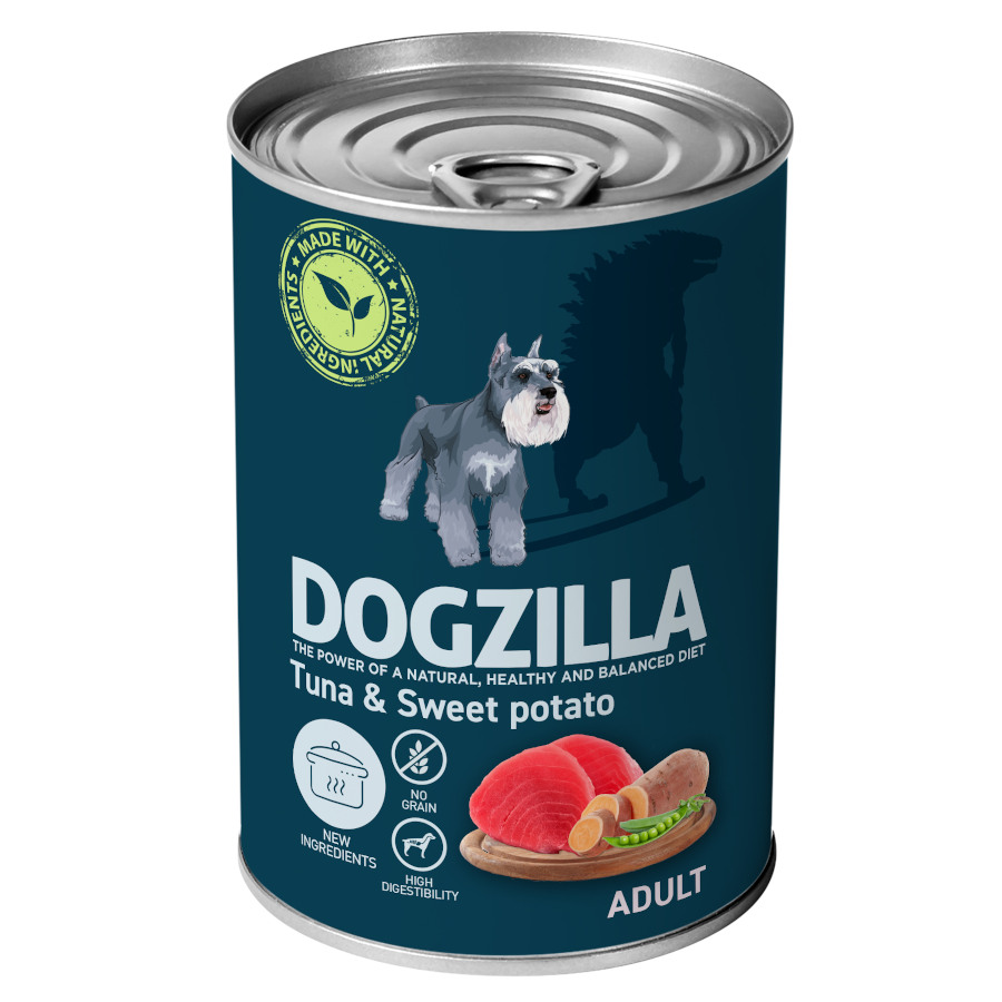 800 g Dogzilla Adult At&uacute;n y Batatas lata para perros, , large Imagen numero 1