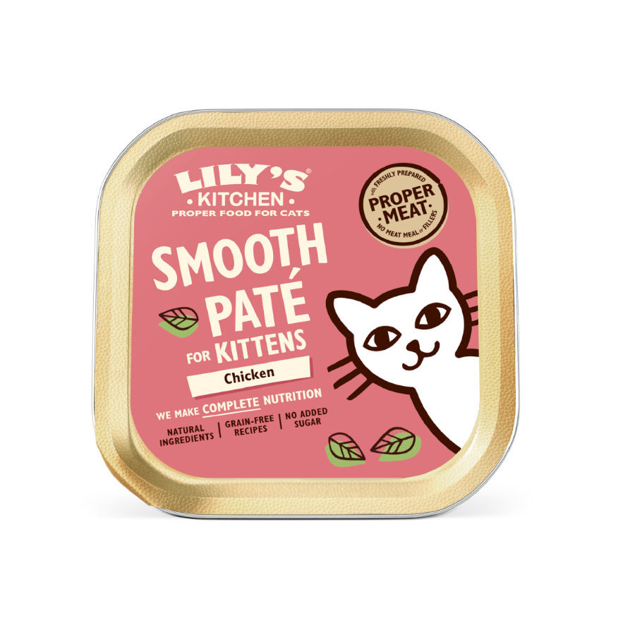 Lily&#039;s Kitchen Kitten Pollo en paté tarrina para gatos thumbnail