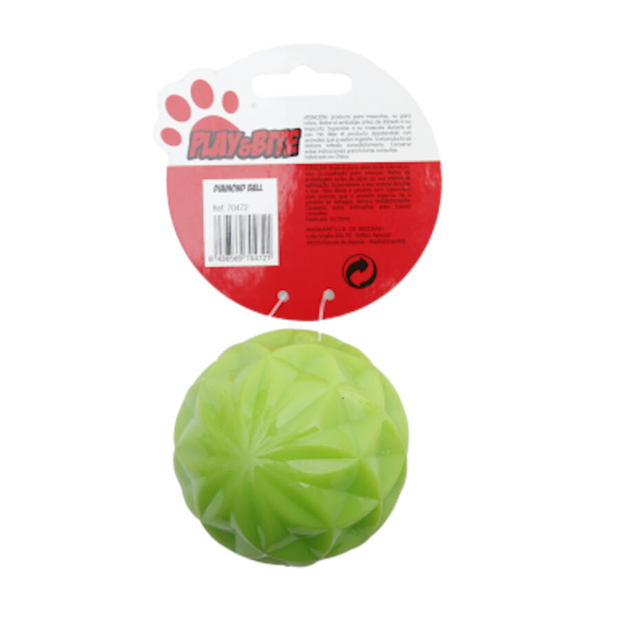 Play&Bite Diamond Mordedor verde redondo de pl&aacute;stico para perros, , large Imagen numero 1