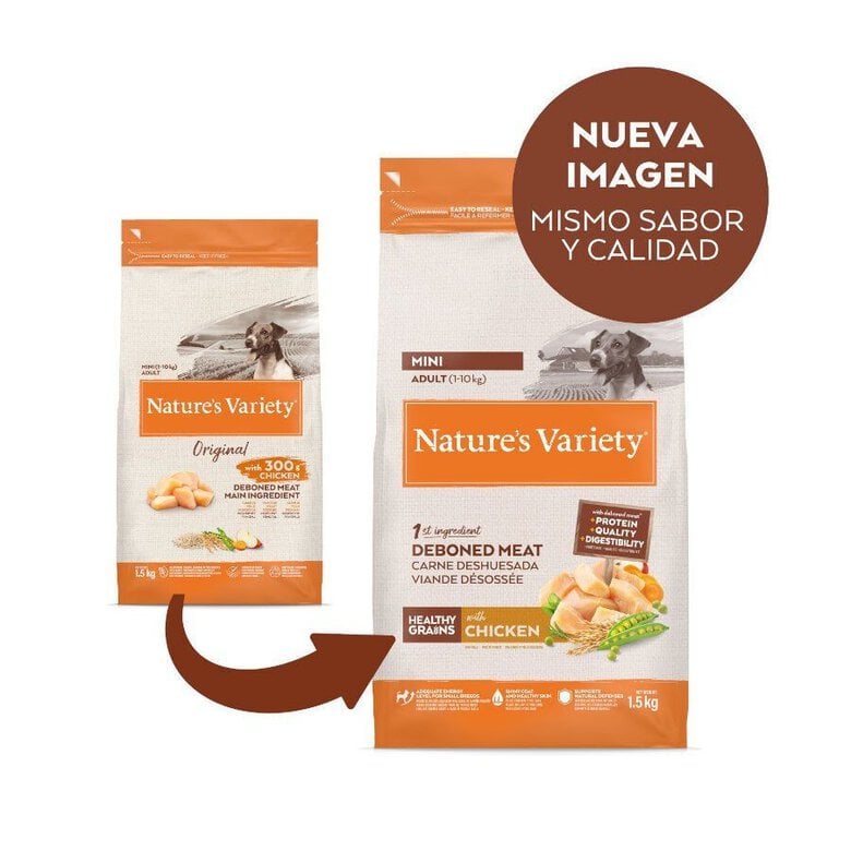 7 kg Nature's Variety Healthy Grains Adult Mini Pollo pienso para perros,  Imagen numero 2 7 kg Nature's Variety Healthy Grains Adult Mini Pollo pienso para perros, , large Imagen numero 2