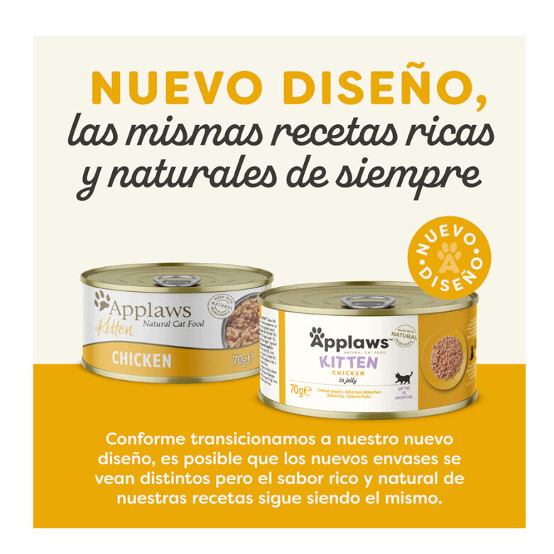 70 g Applaws Kitten Pollo en Gelatina lata para gatos,  Imagen numero 2 70 g Applaws Kitten Pollo en Gelatina lata para gatos, , large Imagen numero 2