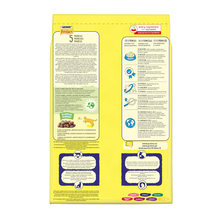 Purina Friskies Sterilized Pienso para gatos con salmón, atún y verduras thumbnail