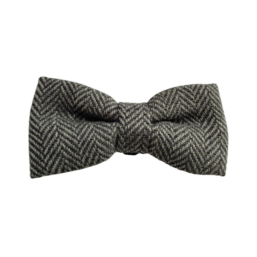 Gotoo Set Bandana y Pajarita espiga gris para perros thumbnail