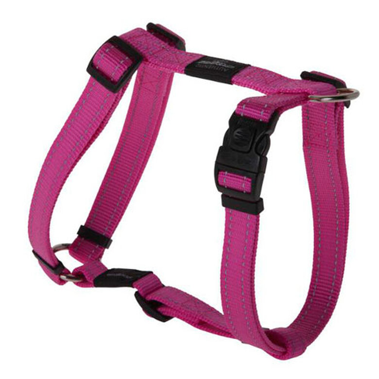accesorios_perro_arnes_utility_rosa_costura_reflectante_ROG01788 Imagen numero 1 Rogz Utility arnés para perros rosa reflectante Imagen numero 1