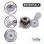 Leeby Comedero y Dispensador de Agua 2 en 1 Acero Inoxidable Gris para gatos, , large indicador imagen numero 3