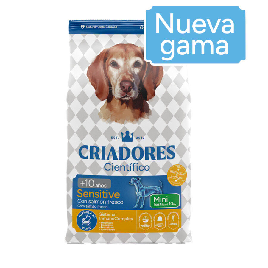 Criadores Cient&iacute;fico Senior Sensitive Mini Pienso Salm&oacute;n para perros, , large Imagen numero 2