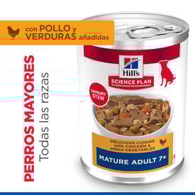 Hill's Science Plan Mature Estofado con pollo y verduras lata para perros
