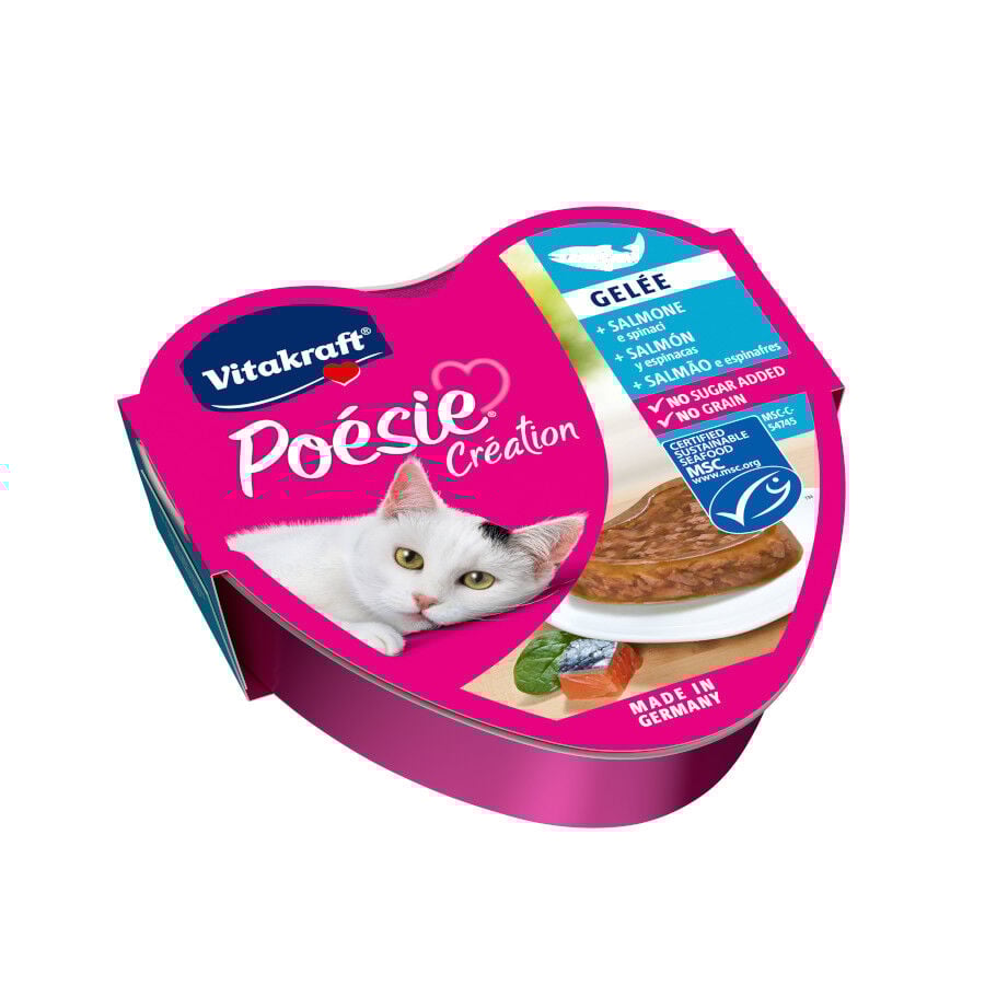 85 g Vitakraft Po&eacute;sie Salm&oacute;n tarrina en gelatina para gatos , , large Imagen numero 1
