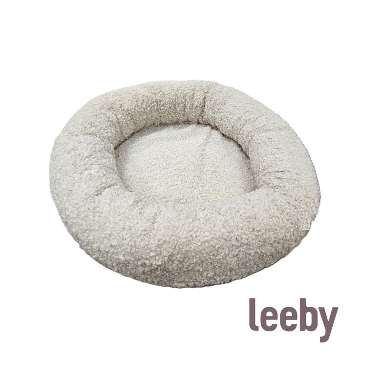 Leeby cama borreguito beige para cachorros thumbnail
