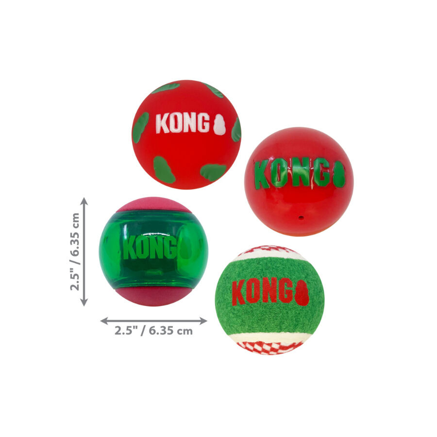 Kong Holiday Occasions pelotas para perros &ndash; Pack 4, , large Imagen numero 3