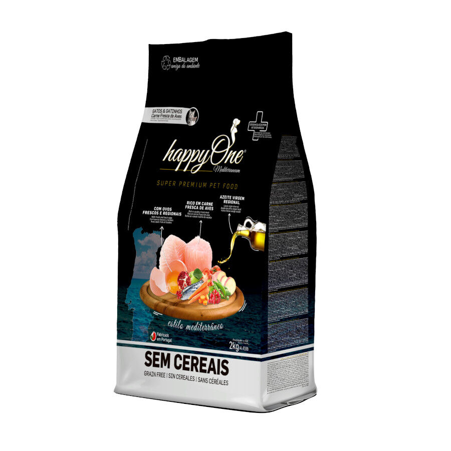 happyOne Mediterraneum Grain Free de Sardina pienso para gatos y gatitos