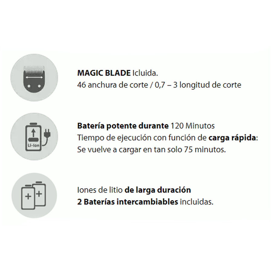 Moser Arco M&aacute;quina Cortapelo inal&aacute;mbrica para perro, , large Imagen numero 4