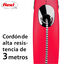 Flexi New Classic Correa de Cordón Extensible Roja para perros, , large indicador imagen numero 3