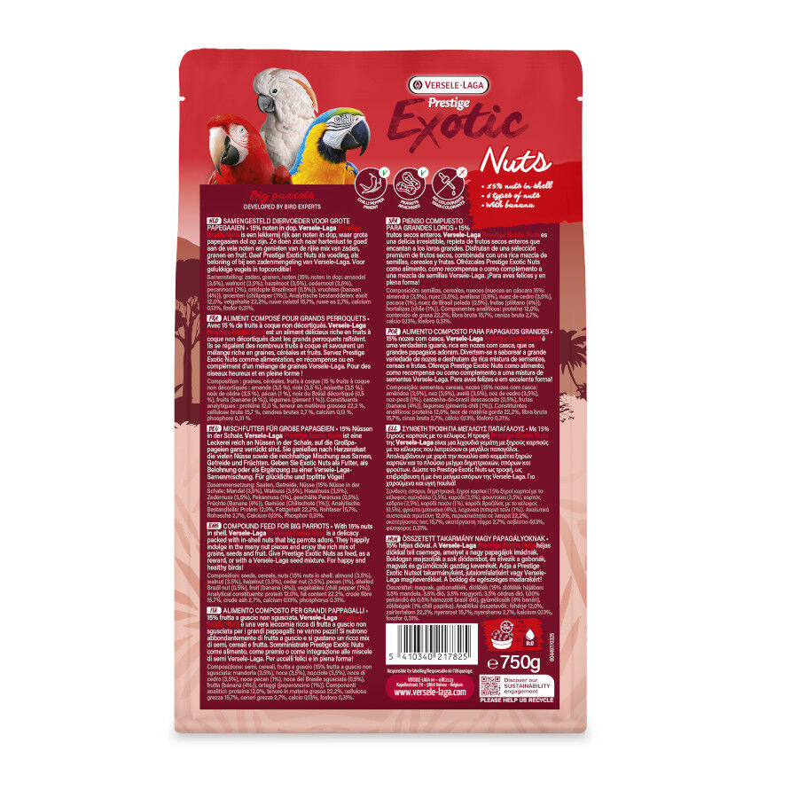 Verserle-Laga Exotic Nuts Snacks para loros, , large Imagen numero 2