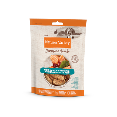 Nature’s Variety Barritas Salmón snacks superfood para perros