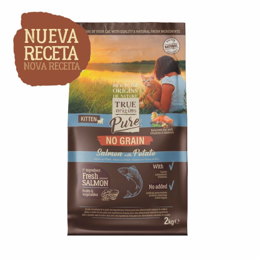 True Origins Pure Kitten No Grain Free Salmón pienso para gatitos thumbnail