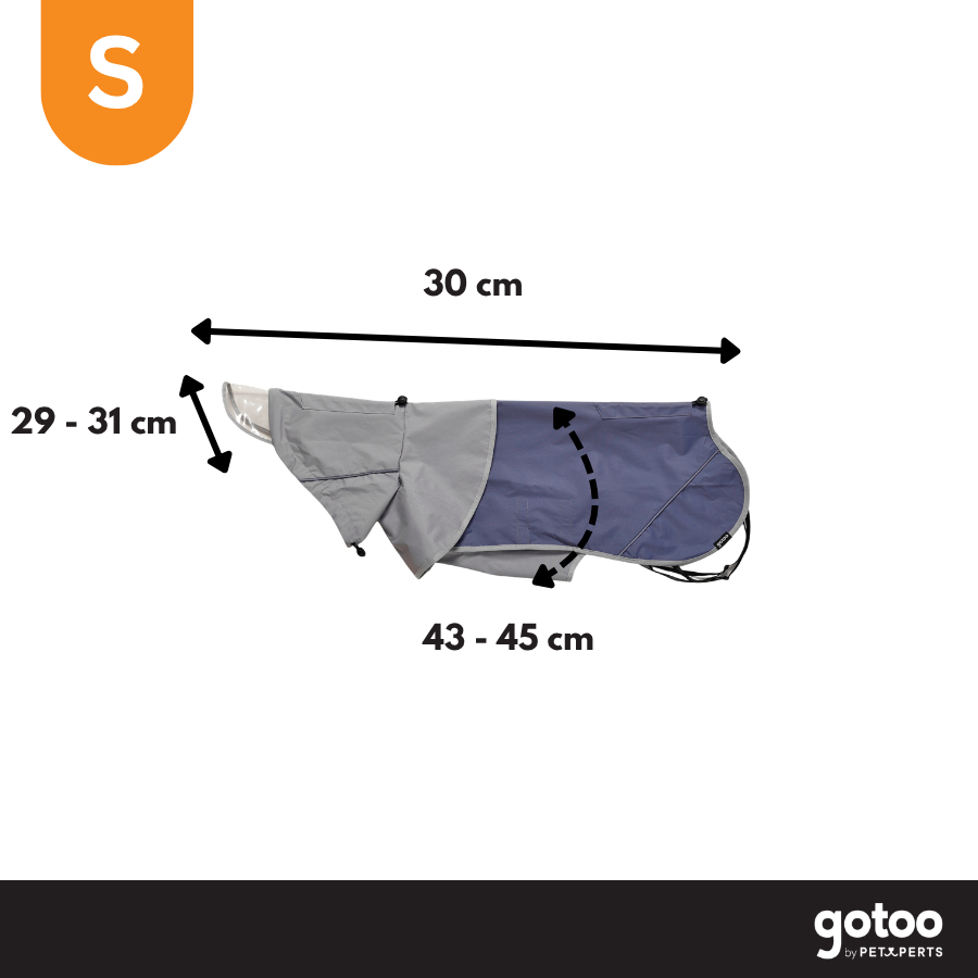 Gotoo Impermeable Gris con Capucha para perros, , large Imagen numero 4
