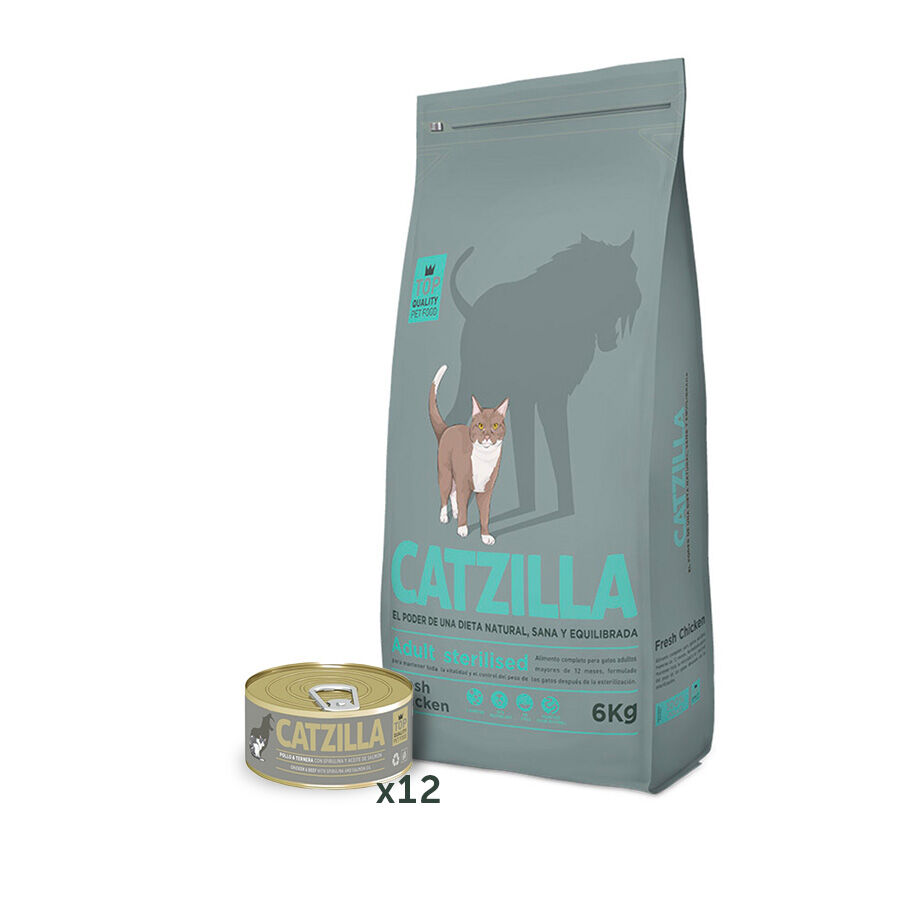 Catzilla Sterilised Pack - pienso y comida húmeda para gato
