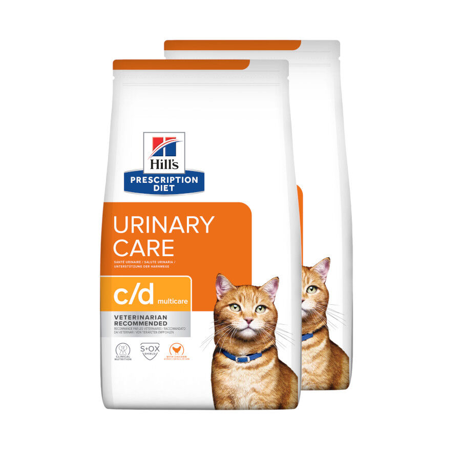 2 x 8 kg Hill's Prescription Diet Urinary Care c/d Pollo pienso para gatos &iexcl;Pack ahorro!, , large Imagen numero 1