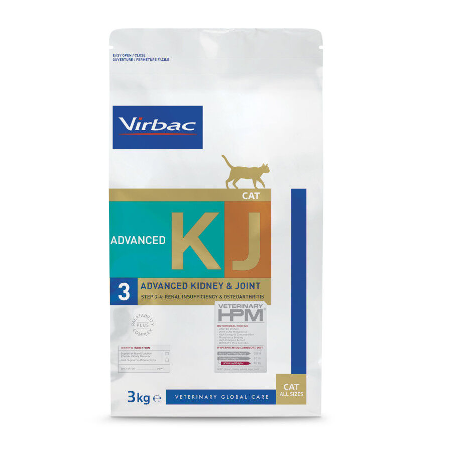 Virbac HPM KJ3 Advanced Kidney & Joint Renal Pienso para gatos, , large Imagen numero 1