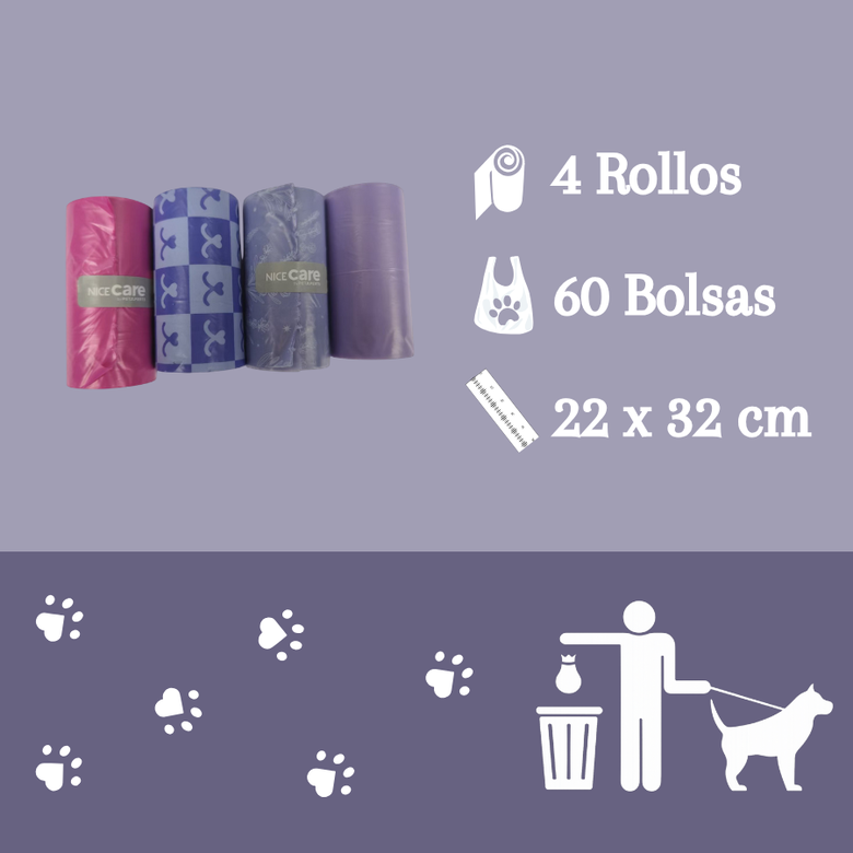 Nice Care Basic Bolsitas Rolls Lavanda para perros,  Imagen numero 3 Nice Care Basic Bolsitas Rolls Lavanda para perros, , large Imagen numero 3