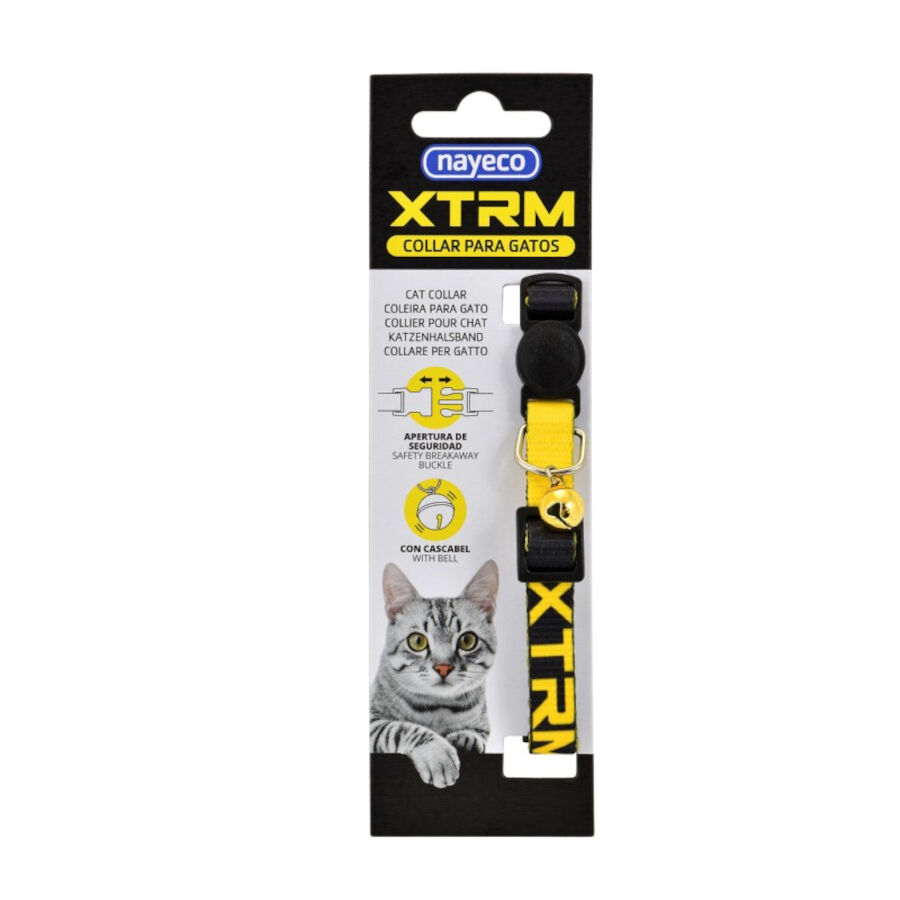 Nayeco X-Trm Neon Flash Negro collar para gatos thumbnail