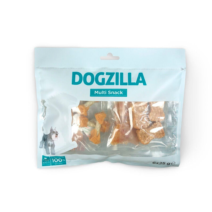 6 bolsitas x 25 g Dogzilla Bocaditos Variados snack para perros, , large Imagen numero 1